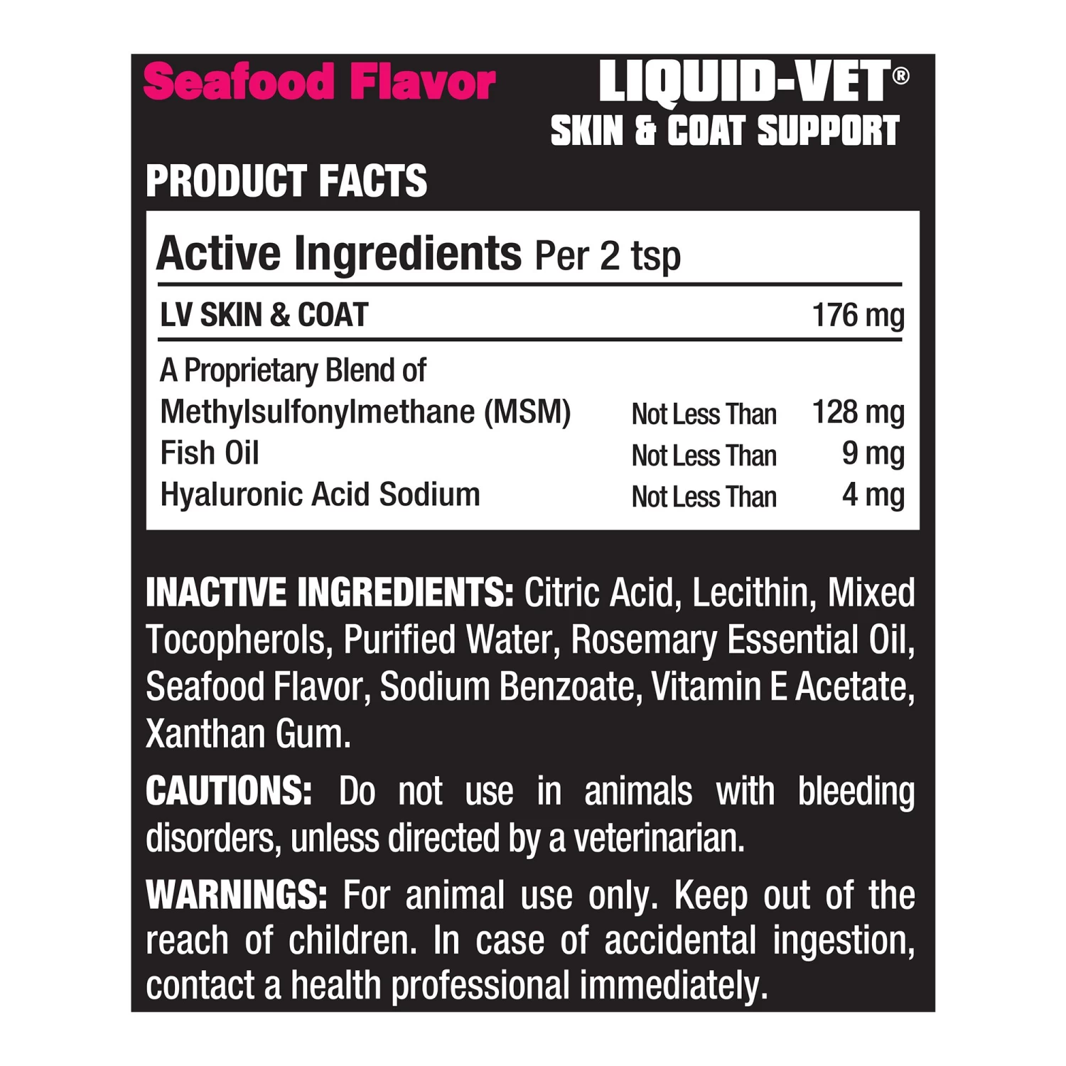 Liquid-Vet Feline Skin & Coat All Life Stages Cat Supplement - Seafood 4 Liquid-Vet Feline Skin & Coat All Life Stages Cat Supplement - Seafood - Image 2