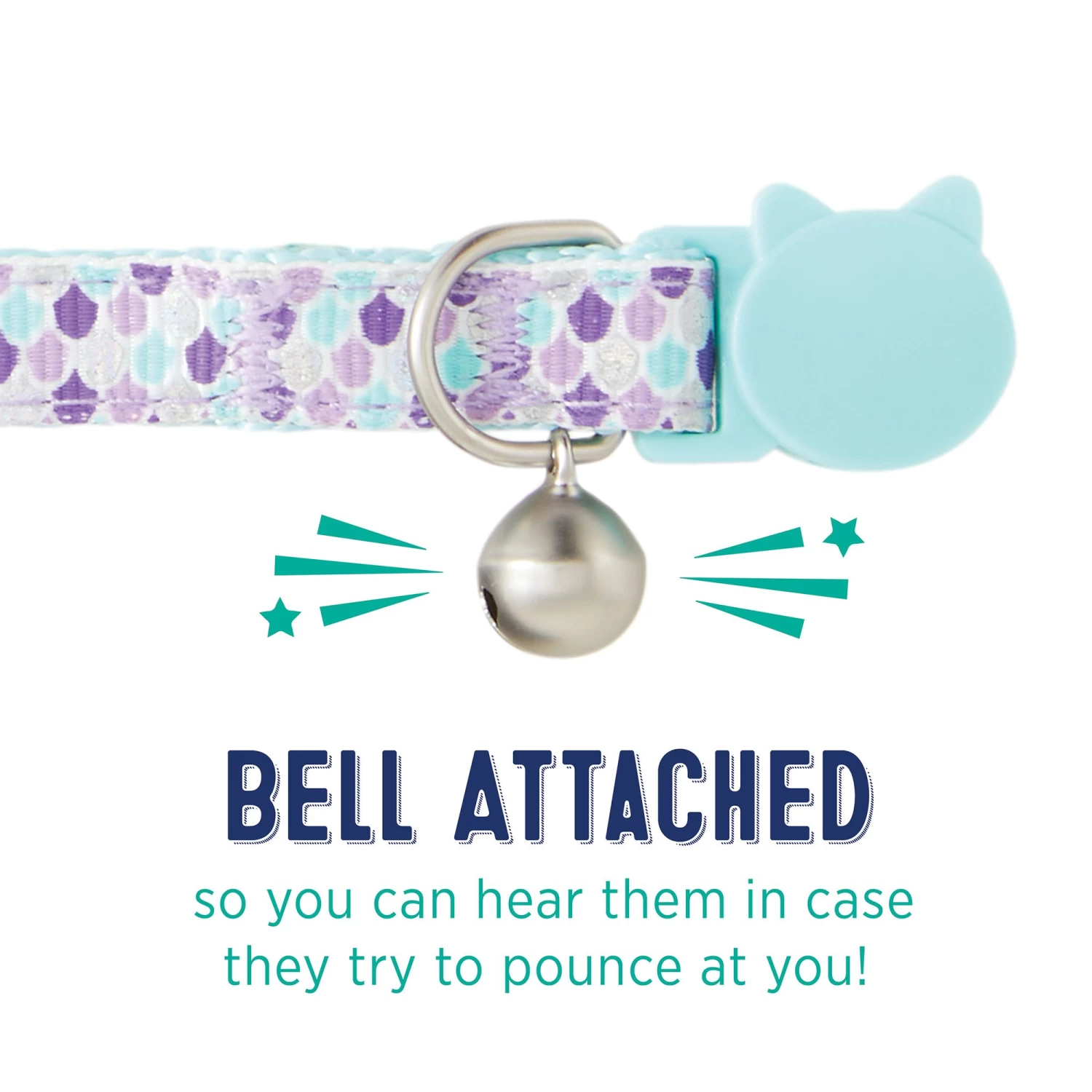 Whisker City® Mermaid Scales Easy Release Kitten & Cat Collar 6 Whisker City® Mermaid Scales Easy Release Kitten & Cat Collar - Image 4