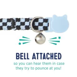 Whisker City® Blue Checkered Easy Release Kitten & Cat Collar 10 Whisker City® Blue Checkered Easy Release Kitten & Cat Collar -Catit Store 5342317 alt3