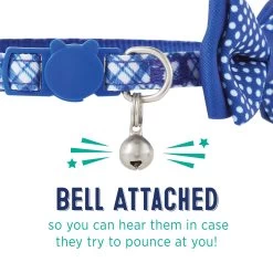 Whisker City® Blue Plaid Bow Tie Easy Release Kitten & Cat Collar -Catit Store 5342775 alt2