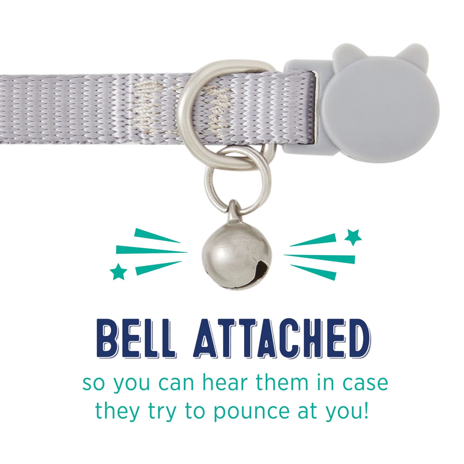 Whisker City® Gray Easy Release Kitten & Cat Collar 6 Whisker City® Gray Easy Release Kitten & Cat Collar - Image 4