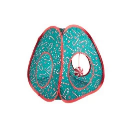 Merry & Bright™ Holiday Candy Cane Toss Pop-Up Cat Tent