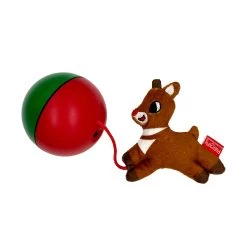 Rudolph Holiday Weasel Ball Cat Toy