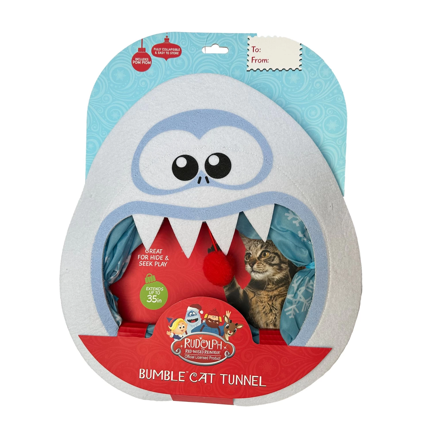 Rudolph Holiday Bumble The Abominable Snow Monster Tunnel Cat Toy 6 Rudolph Holiday Bumble The Abominable Snow Monster Tunnel Cat Toy - Image 4